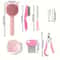 8 Piece Pet Grooming Kit With Self Cleaning Cat Brush And Nail Clippers 1
