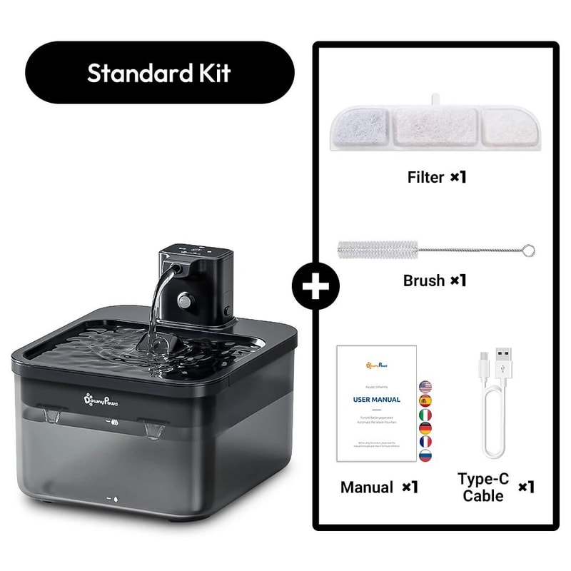DownyPaws Wireless Automatic Cat Water Fountain With Motion Sensor 1