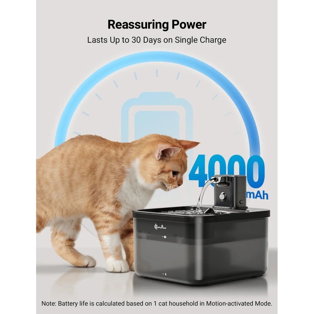 DownyPaws Wireless Automatic Cat Water Fountain With Motion Sensor 2