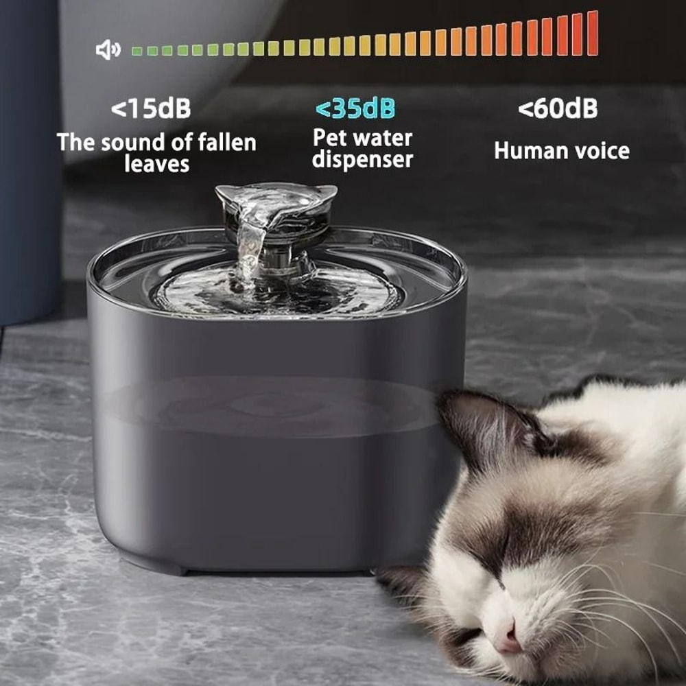 USB Automatic Cat Water Fountain With Quiet Recirculating Filter 17