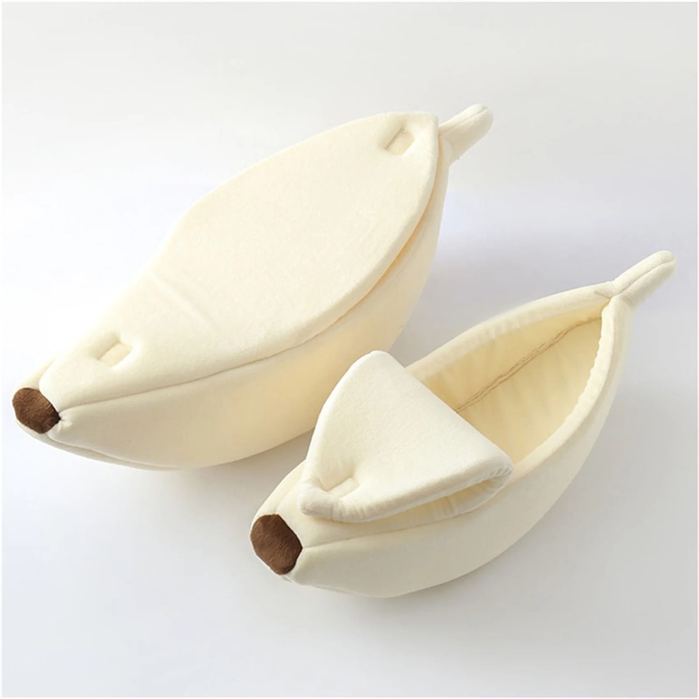 Banana Shape Cozy Cat Bed For Indoor Cats And Small Dogs 5