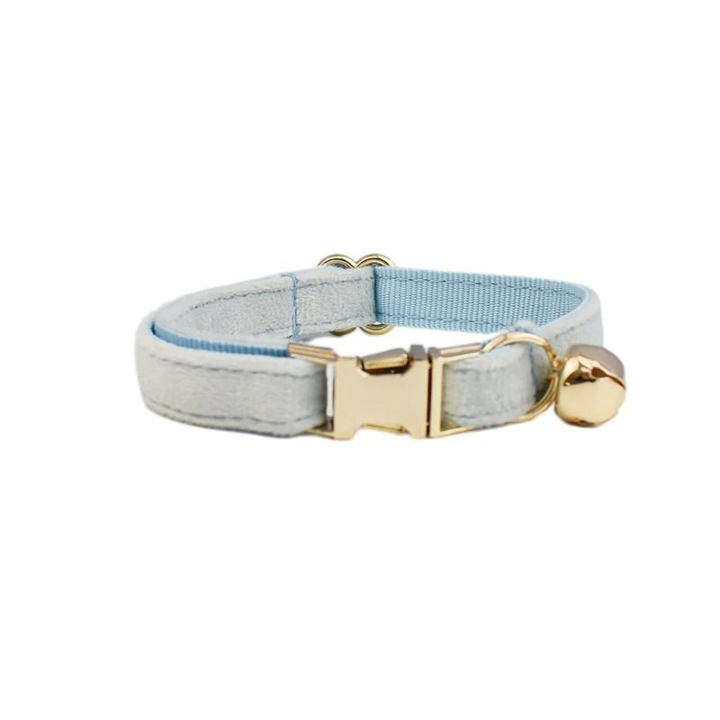 Personalized Velvet Cat Collar With Name Engraving And Bell 15