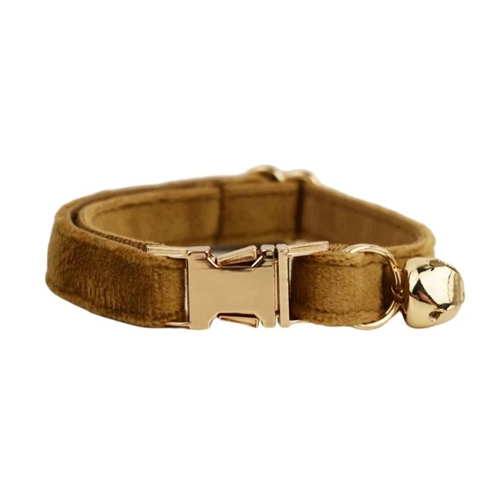 Personalized Velvet Cat Collar With Name Engraving And Bell 4