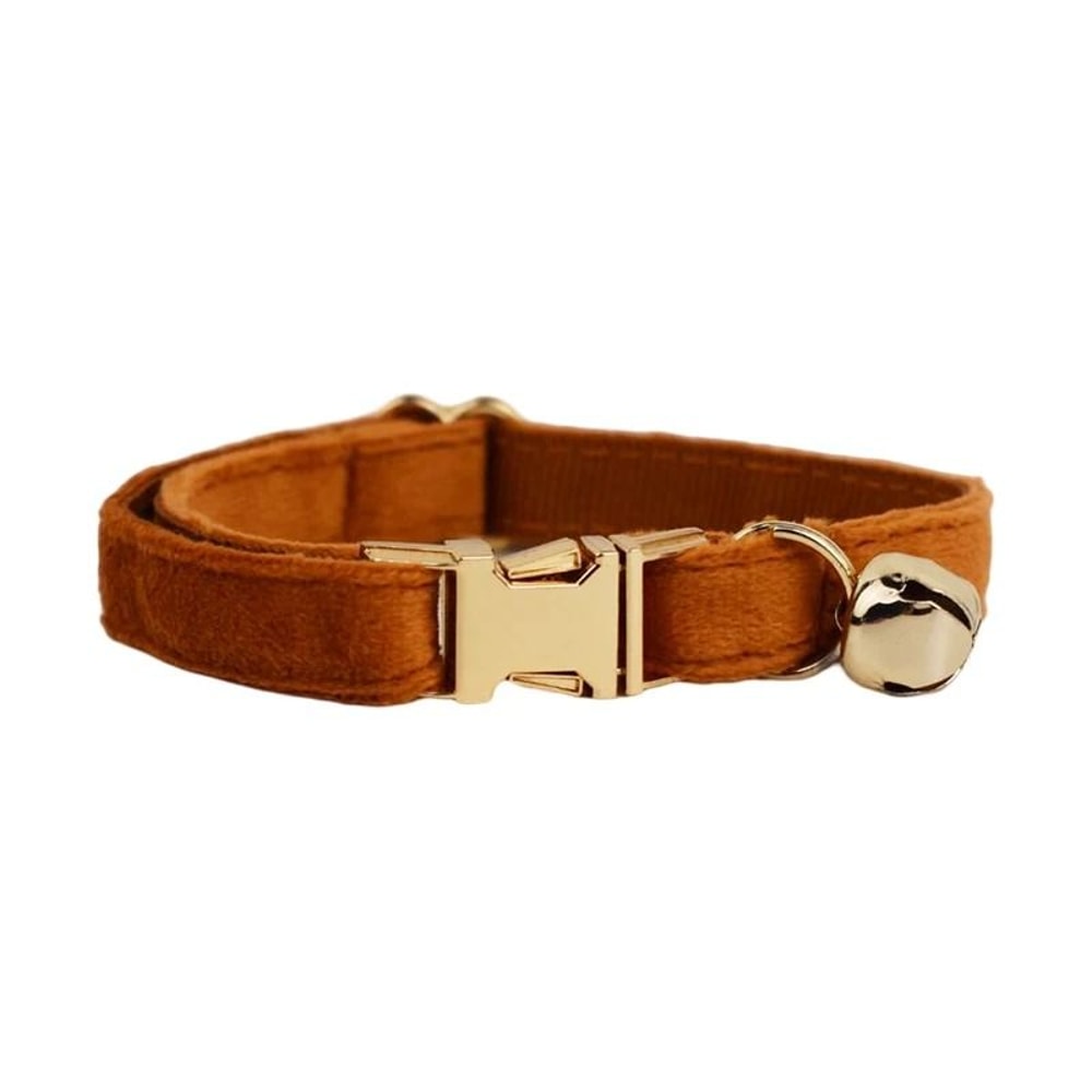 Personalized Velvet Cat Collar With Name Engraving And Bell 6
