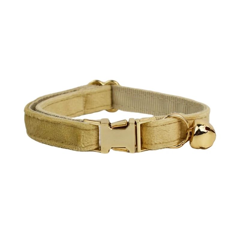 Personalized Velvet Cat Collar With Name Engraving And Bell 16