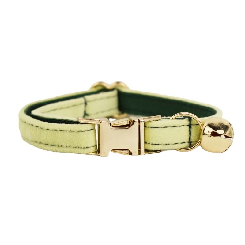 Personalized Velvet Cat Collar With Name Engraving And Bell 18