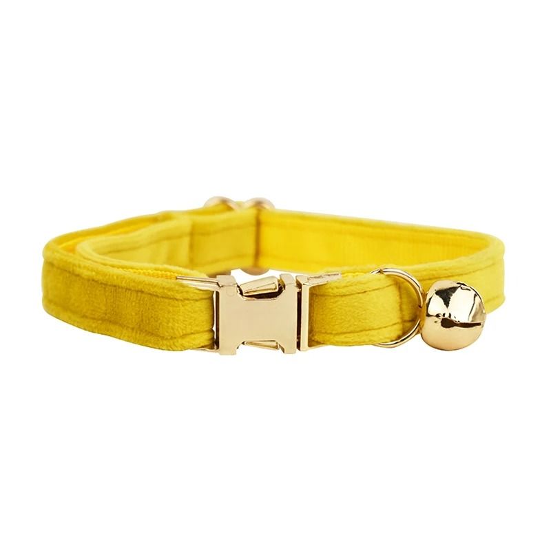 Personalized Velvet Cat Collar With Name Engraving And Bell 20