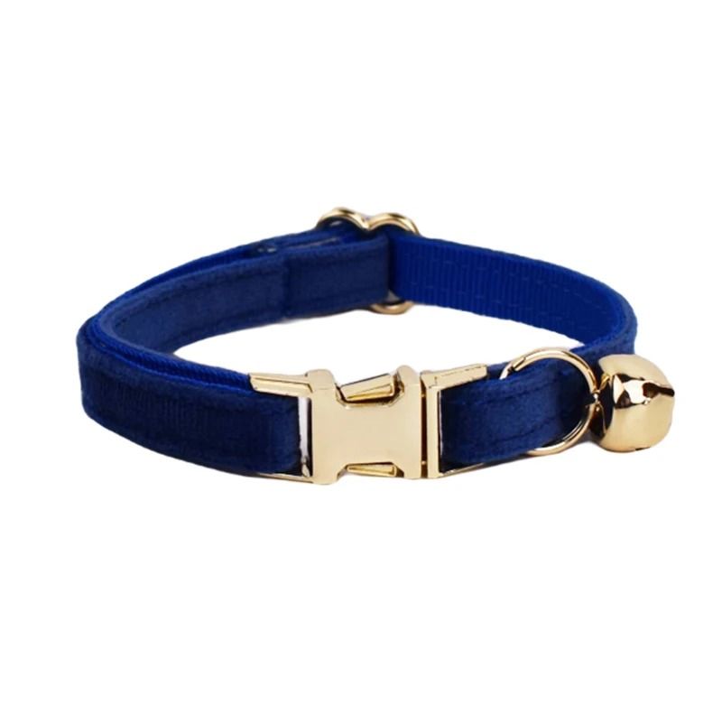 Personalized Velvet Cat Collar With Name Engraving And Bell 22
