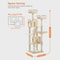 Multi Level Cat Tree Tower With Hammock Condo And Scratching Posts 10