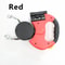 Dual Retractable Dog Leash With LED Flashlight And Waste Bag Holder 4
