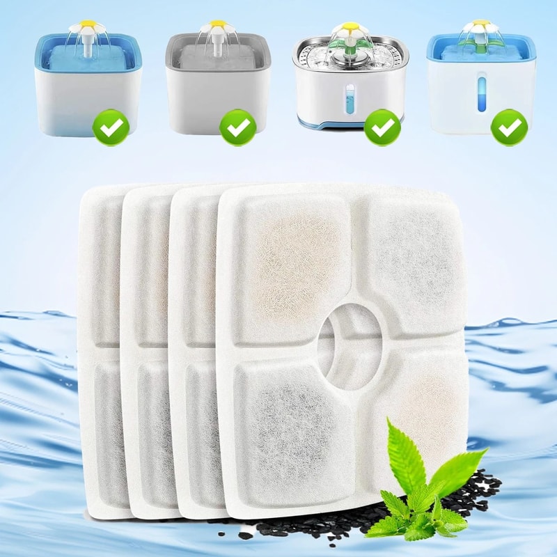 Multi Layer Activated Carbon Cat Water Fountain Replacement Filters 0