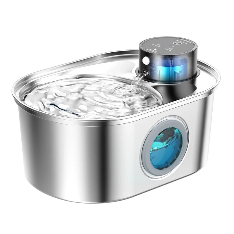 108oz Automatic Pet Water Fountain Stainless Steel Wireless Cat And Dog Drinking Fountain 2