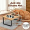 Raised Cat Bowls With Stainless Steel Dishes And Tilted Feeding Stand 7