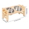 Adjustable Elevated Pet Feeder With Stainless Steel Bowls For Cats And Small Dogs 3