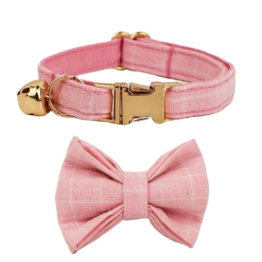 Personalized Cat Collar With Bowknot Adjustable Soft Safety Pet Collar 9