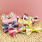 Personalized Cat Collar With Bowknot Adjustable Soft Safety Pet Collar 20