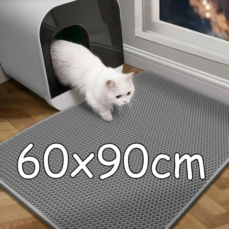 Large Cat Litter Mat Waterproof Double Layer Litter Box Mat For Indoor Cats 4