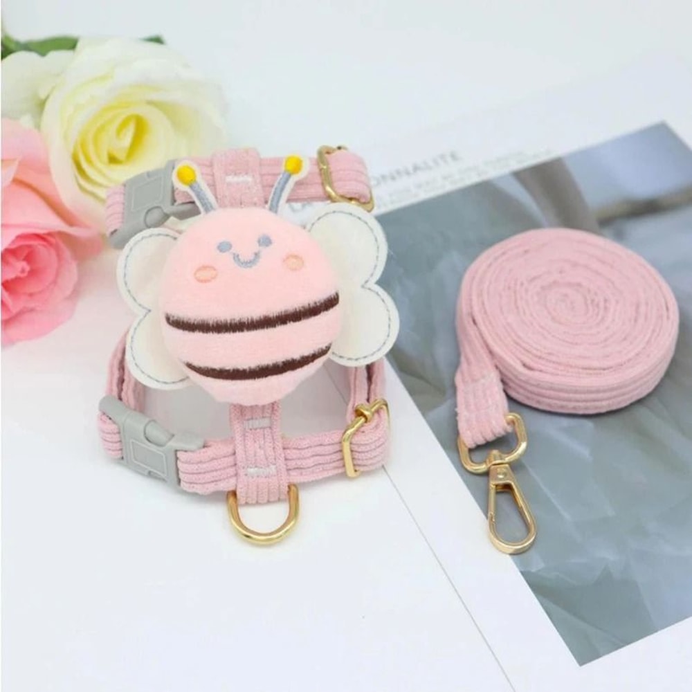 Cute Bee Cat Harness And Leash Lightweight Adjustable Pet Vest For Cats And Small Dogs 5