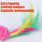 Interactive Cat Mouse Toy With Colorful Feathers Soft Wool Play Toy For Cats And Kittens 4