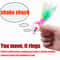Interactive Cat Mouse Toy With Colorful Feathers Soft Wool Play Toy For Cats And Kittens 8