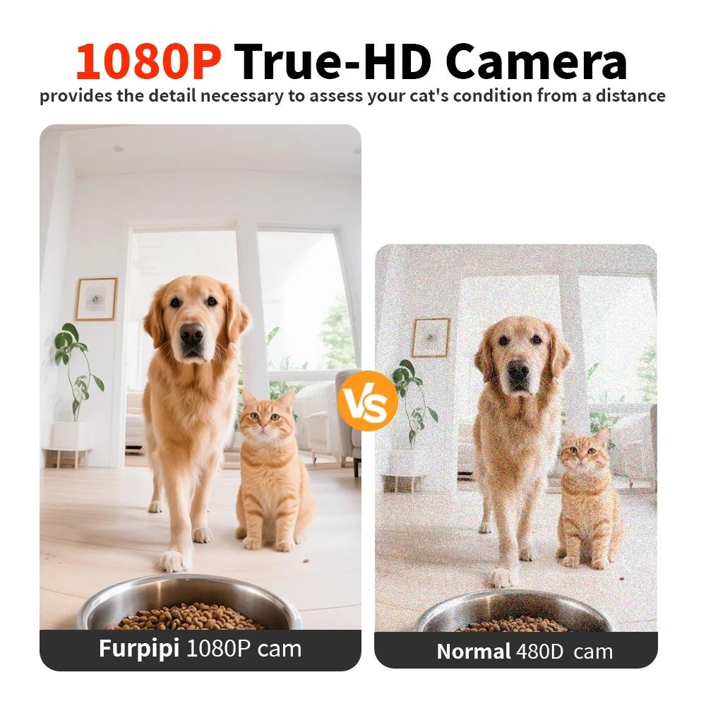 Furpipi 8L Smart Automatic Cat Feeder With HD Camera WiFi App Control Pet Food Dispenser 11