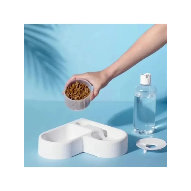 Automatic Pet Water And Food Bowl Dual Use Moisture Proof Feeding And Drinking Station For Cats And 3