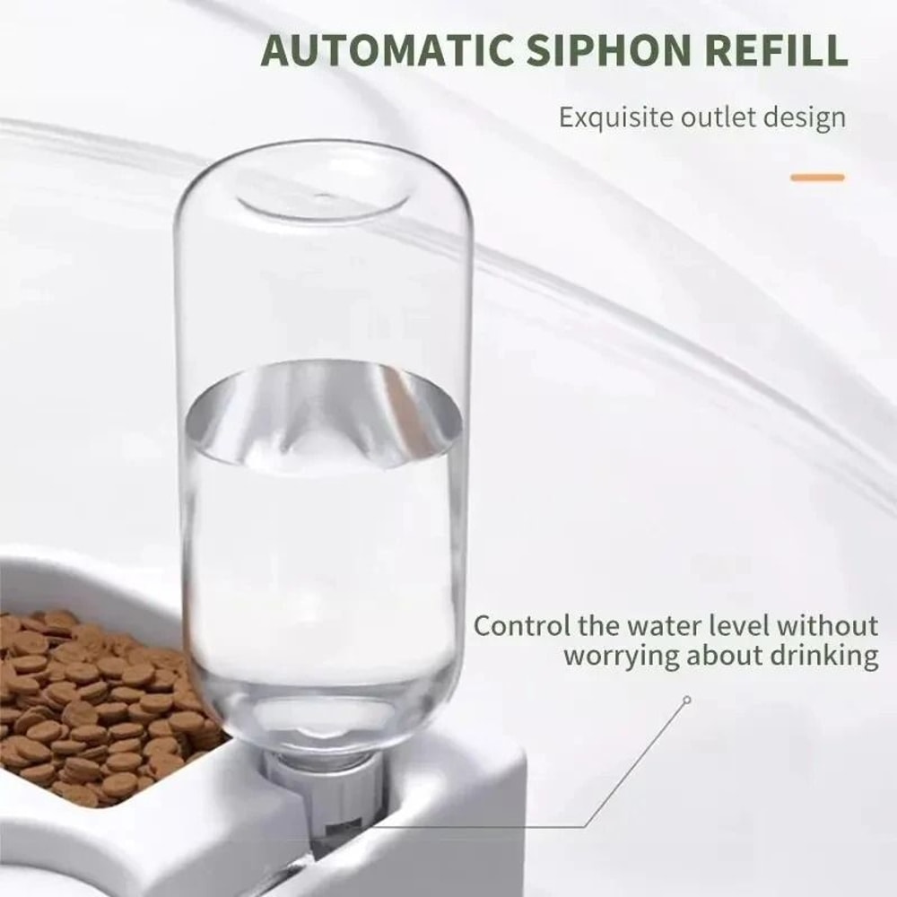 Automatic Pet Water And Food Bowl Dual Use Moisture Proof Feeding And Drinking Station For Cats And 4