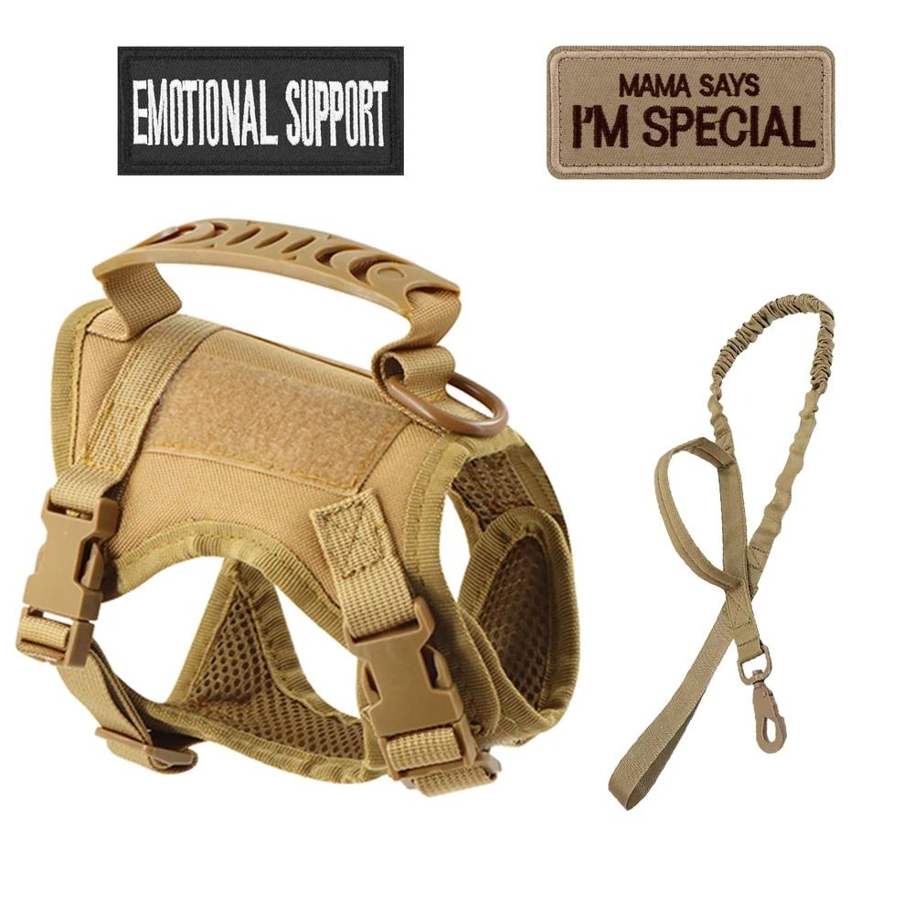 Tactical Cat Harness And Leash Adjustable Nylon Pet Vest For Cats And Small Dogs 1