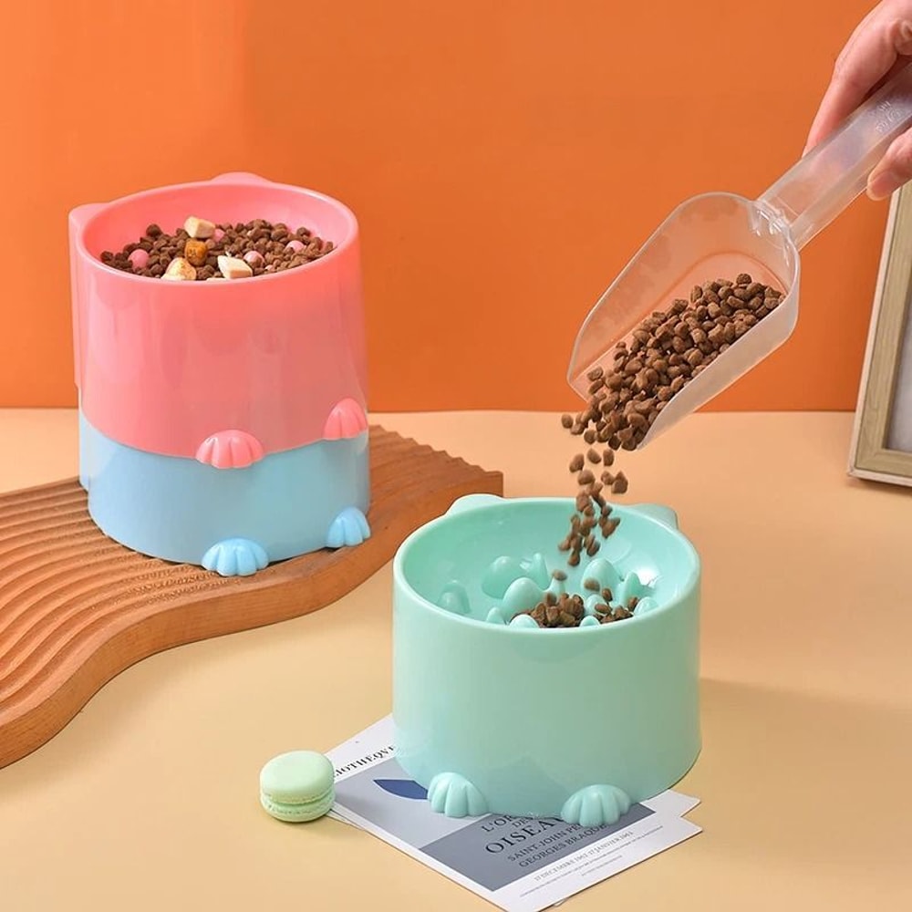 Elevated Slow Feeder Pet Bowl Neck Protection Anti Choking Food Bowl For Cats And Dogs 9