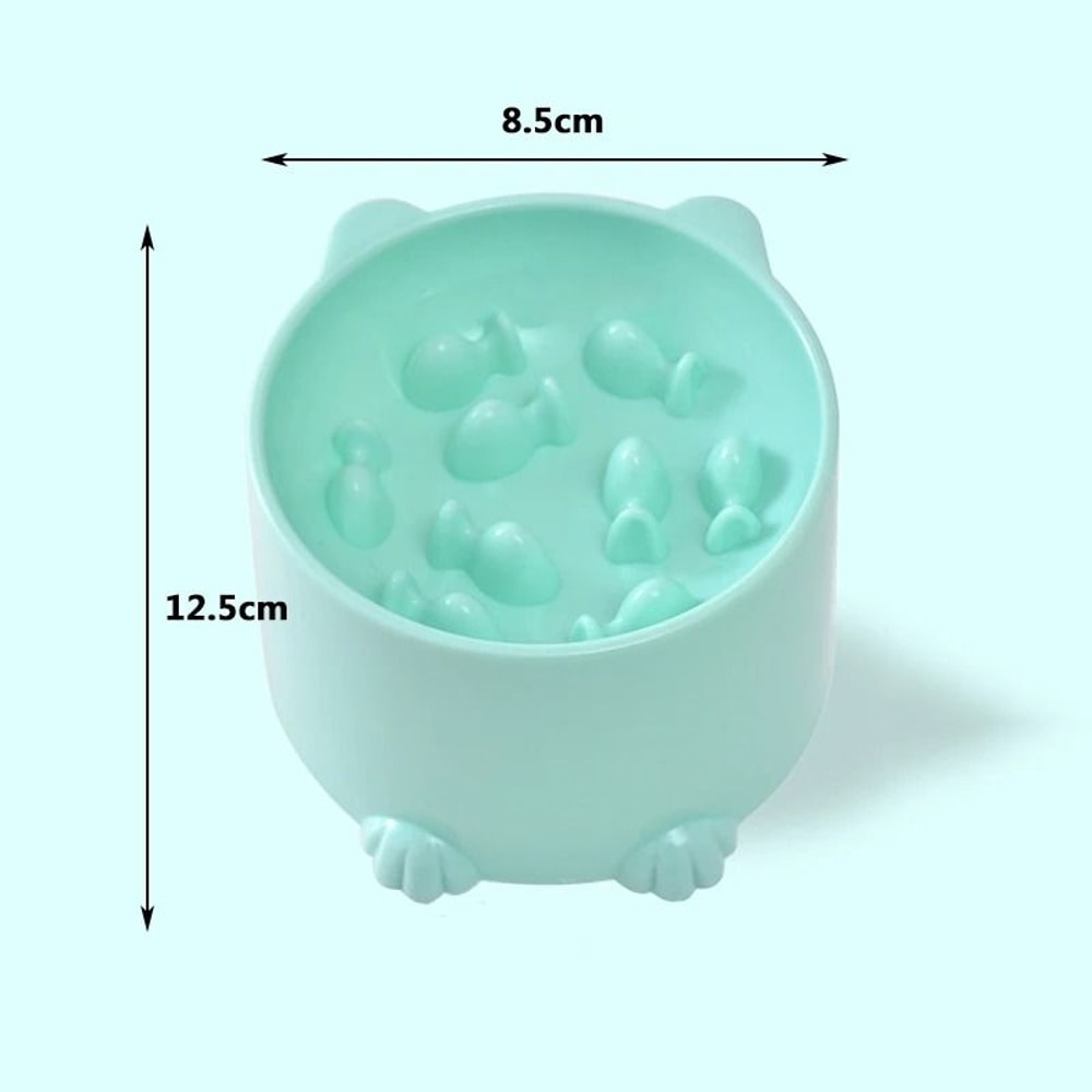 Elevated Slow Feeder Pet Bowl Neck Protection Anti Choking Food Bowl For Cats And Dogs 5