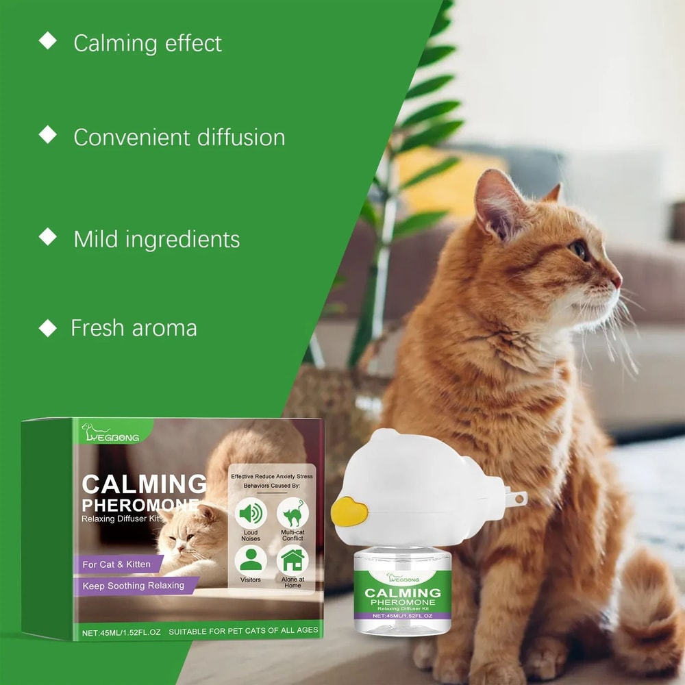 Plug In Cat Calming Diffuser Pheromone Relaxant For Anxiety Relief And Stress Support 6