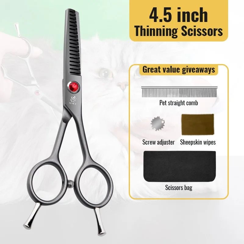 Fenice Pet Grooming Scissors Round Tip Safety Trimming Tool For Cat And Dog Face Care 2