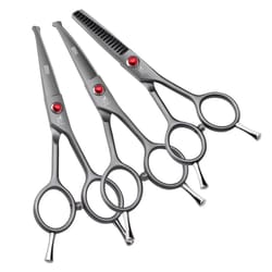 fenice pet grooming scissors round tip safety trimming tool for cat and dog face care