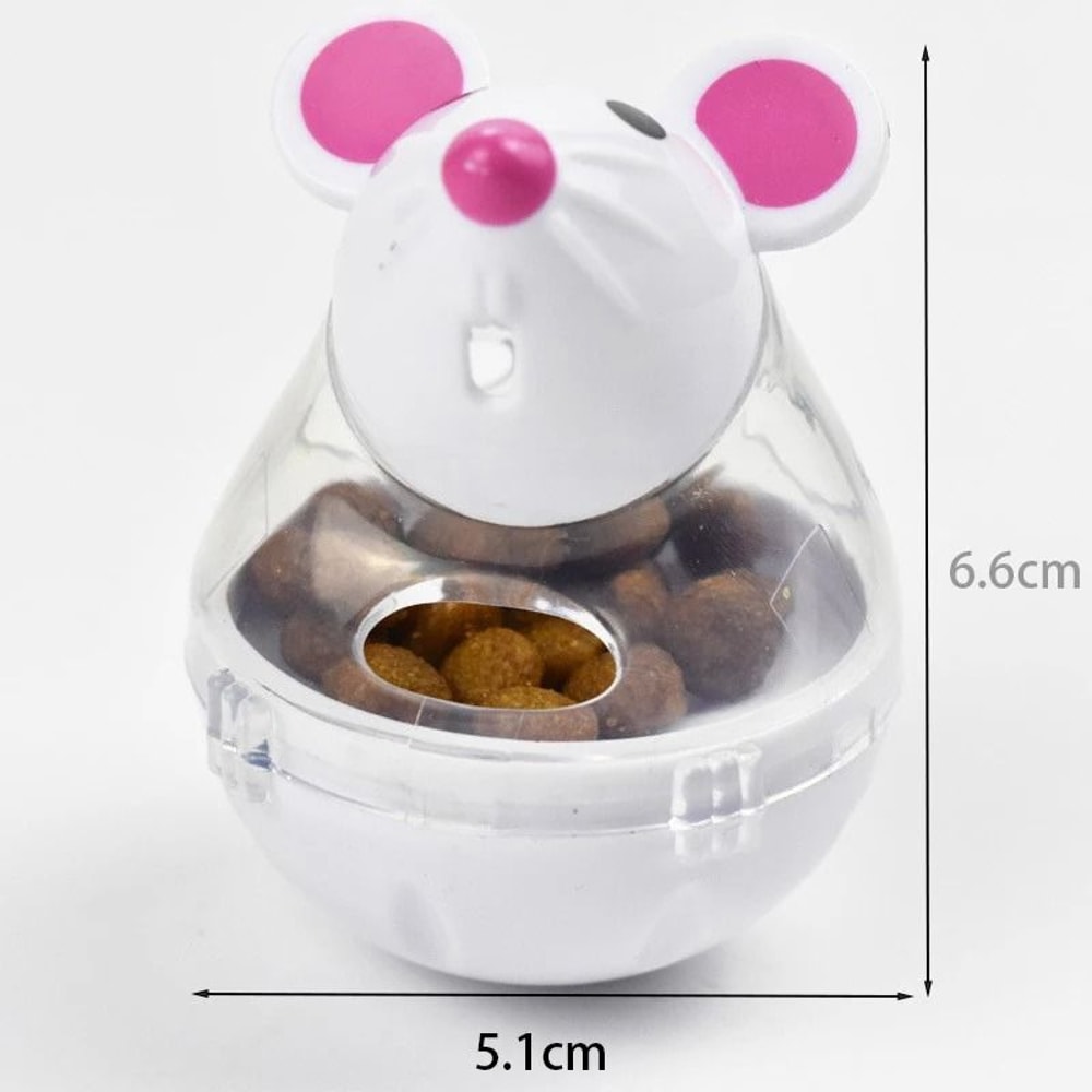 Interactive Cat Treat Puzzle Toy Mouse Tumbler Slow Feeder Ball For Cats And Kittens 3