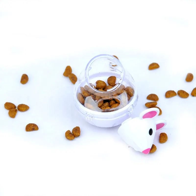 Interactive Cat Treat Puzzle Toy Mouse Tumbler Slow Feeder Ball For Cats And Kittens 5