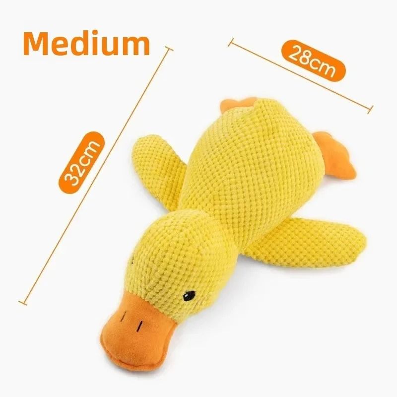Calming Duck Squeaky Plush Toy For Dogs And Puppies 2