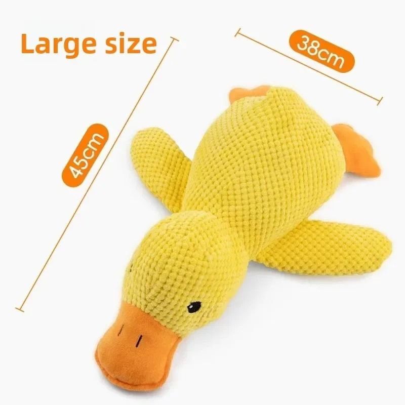 Calming Duck Squeaky Plush Toy For Dogs And Puppies 3