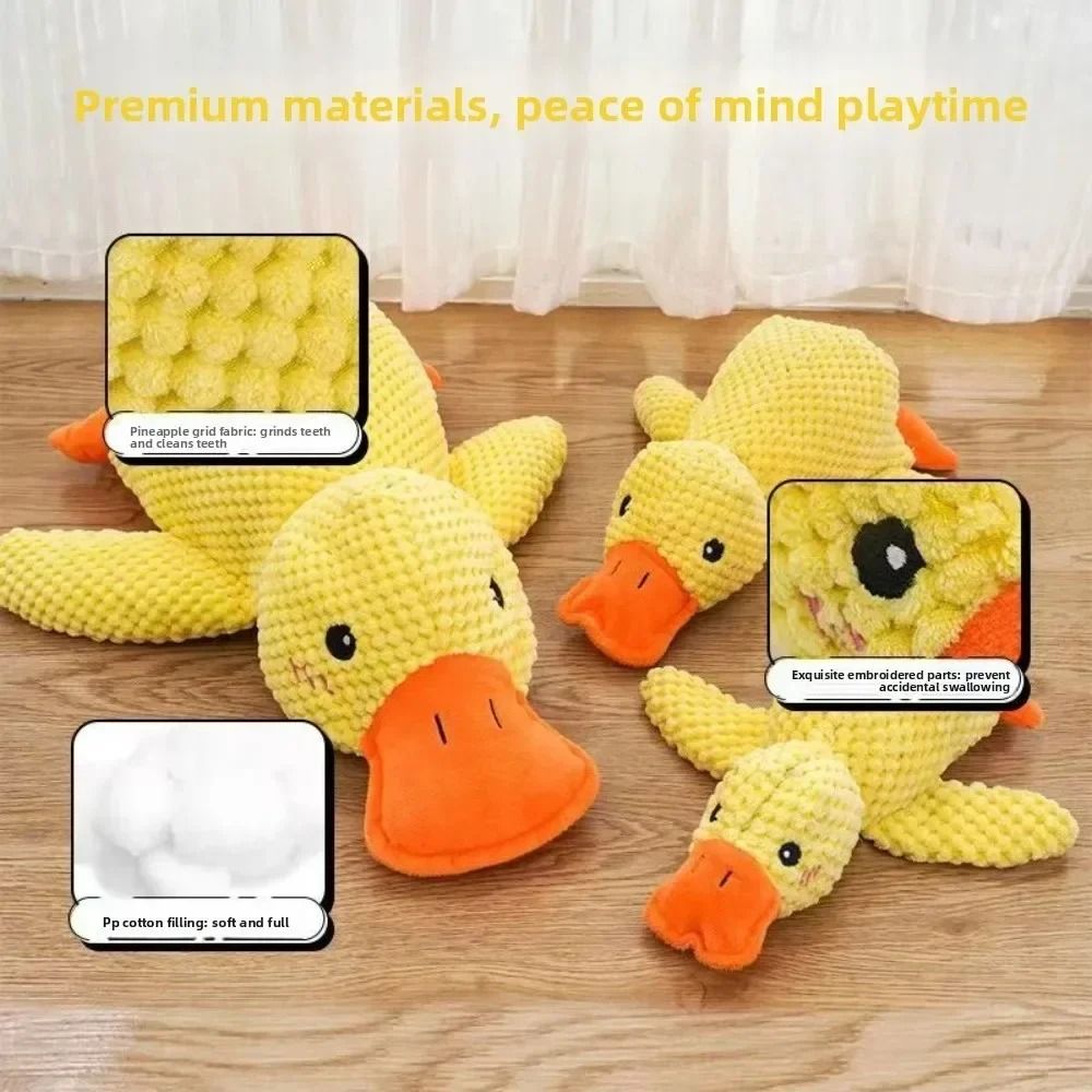 Calming Duck Squeaky Plush Toy For Dogs And Puppies 6