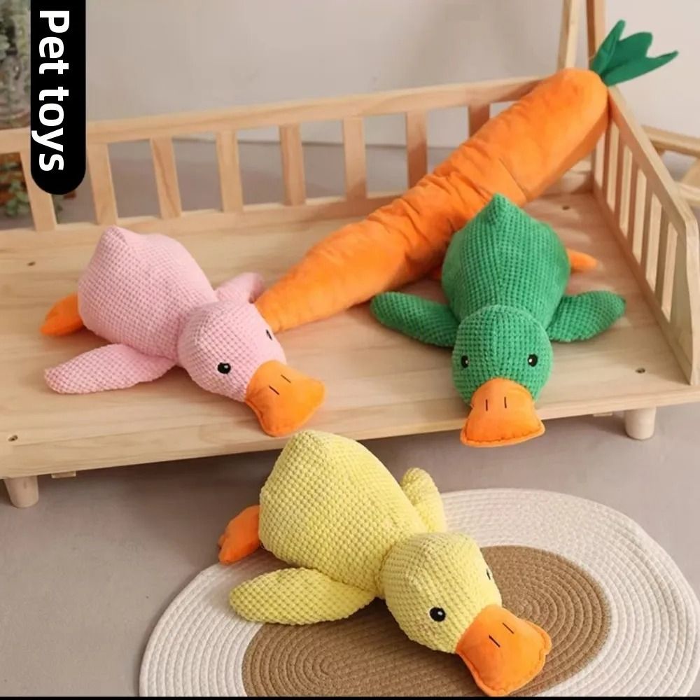 Calming Duck Squeaky Plush Toy For Dogs And Puppies 7
