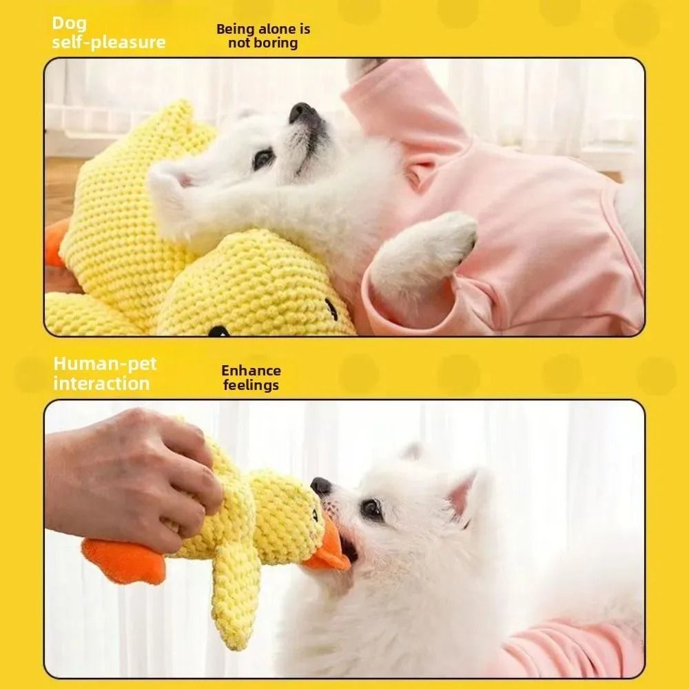 Calming Duck Squeaky Plush Toy For Dogs And Puppies 8