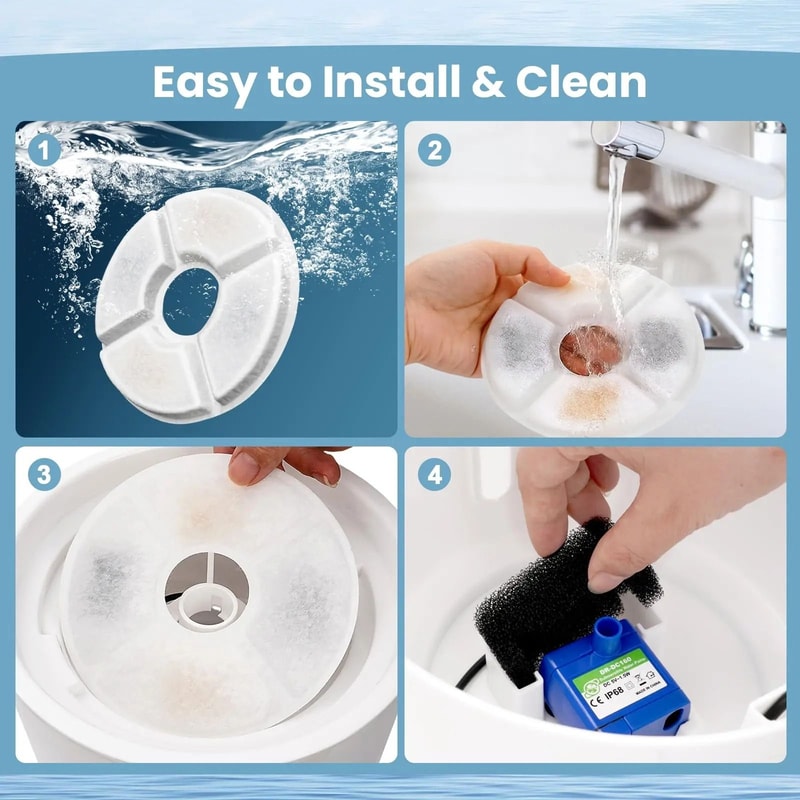 Multi Filtration Cat Water Fountain Filter Replacement Set 4