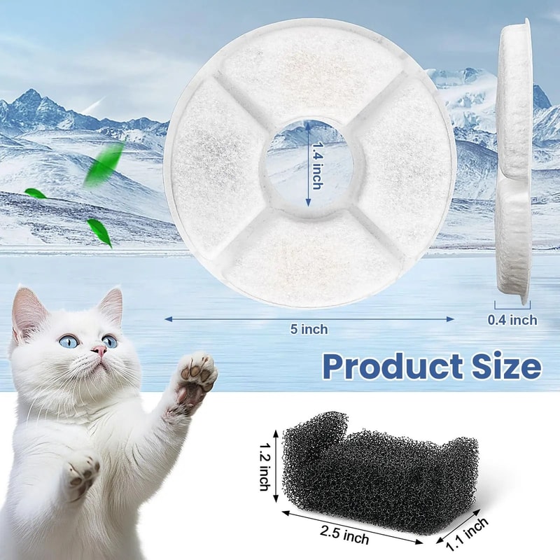 Multi Filtration Cat Water Fountain Filter Replacement Set 6