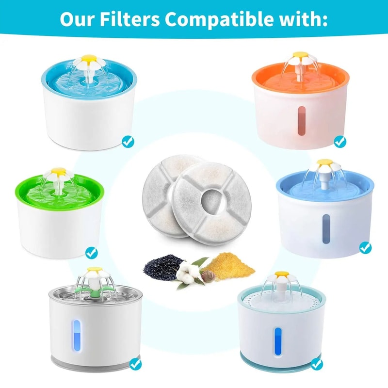 Multi Filtration Cat Water Fountain Filter Replacement Set 8