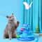 Interactive 4 Layer Cat Turntable Toy With Feather And Ball Track 0