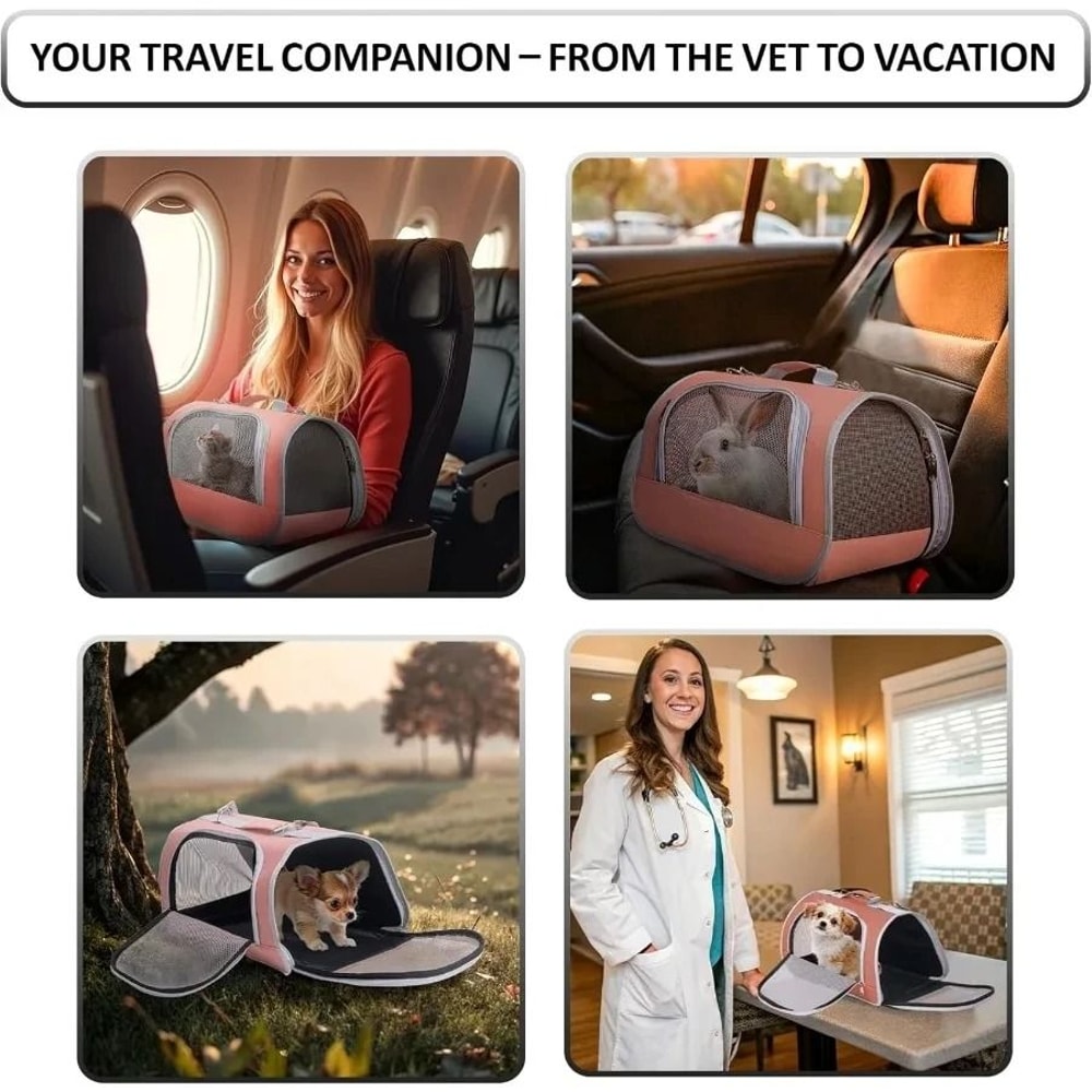 Foldable Waterproof Pet Carrier Bag For Cats And Small Dogs 4