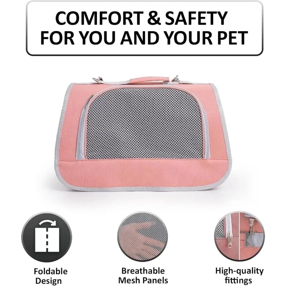 Foldable Waterproof Pet Carrier Bag For Cats And Small Dogs 5