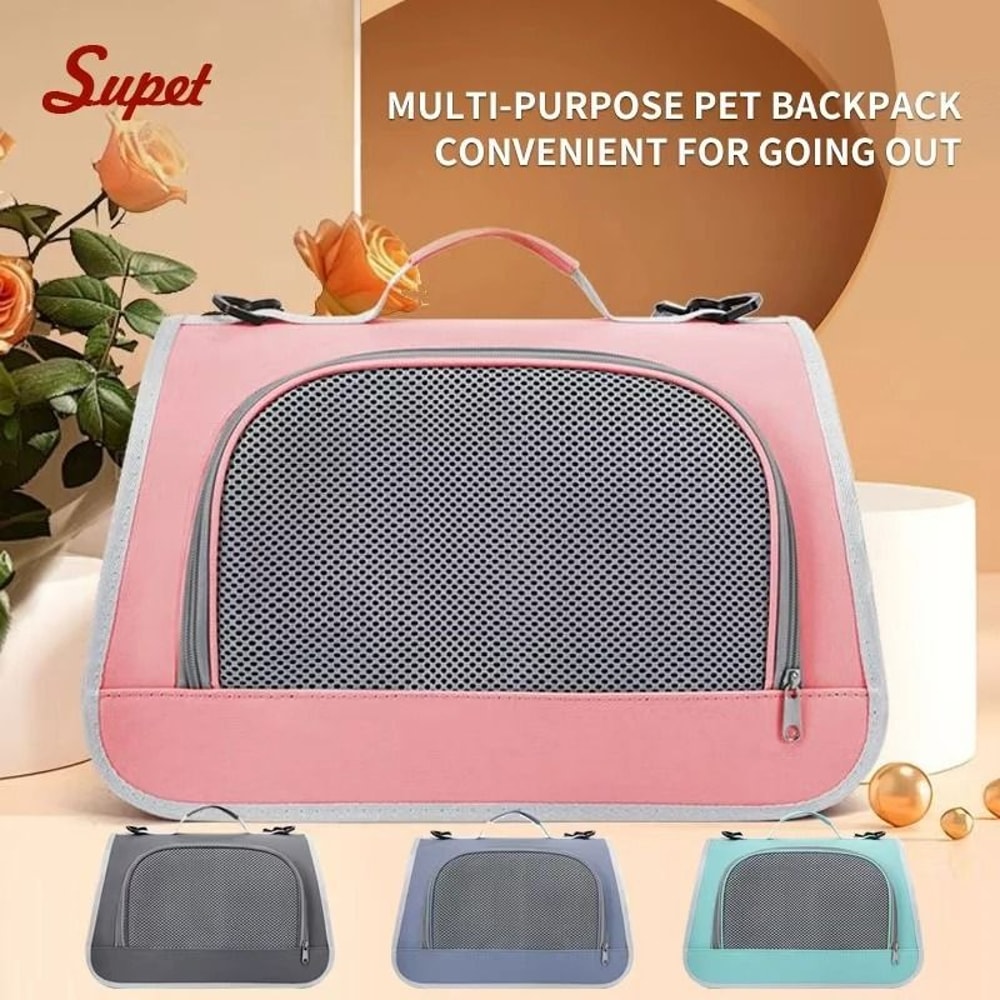 Foldable Waterproof Pet Carrier Bag For Cats And Small Dogs 8