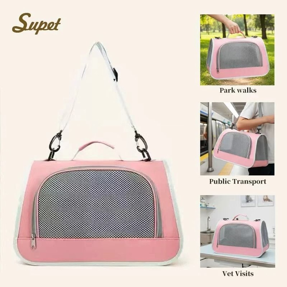 Foldable Waterproof Pet Carrier Bag For Cats And Small Dogs 9