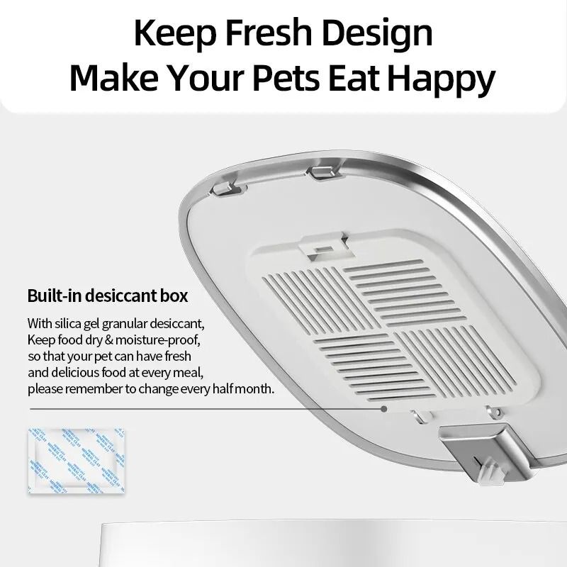 ROJECO Smart Automatic Pet Feeder With WiFi Remote Control 4