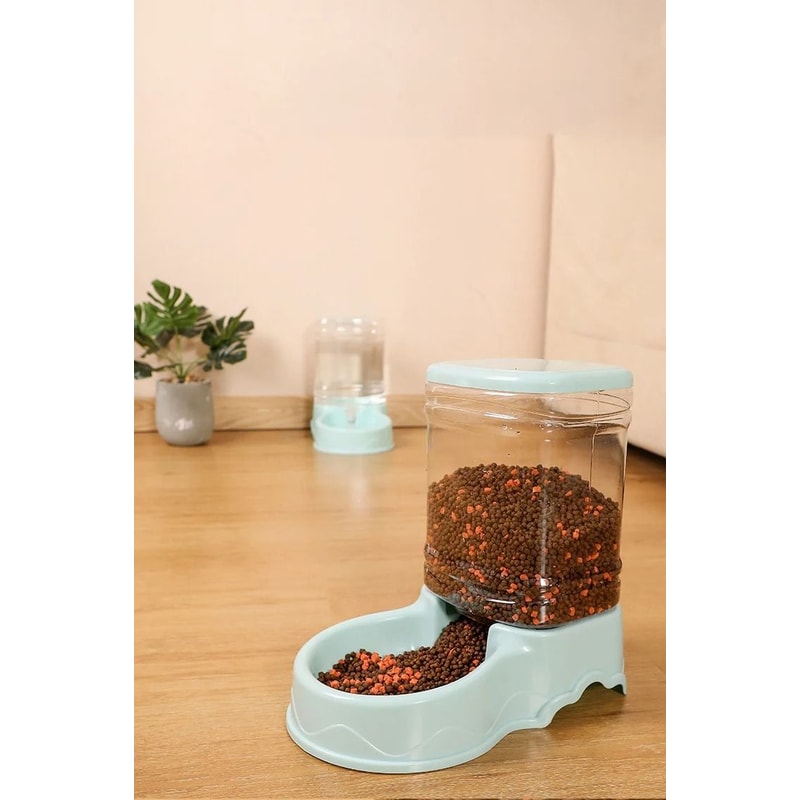Large Capacity Automatic Pet Feeder And Water Dispenser Set 1